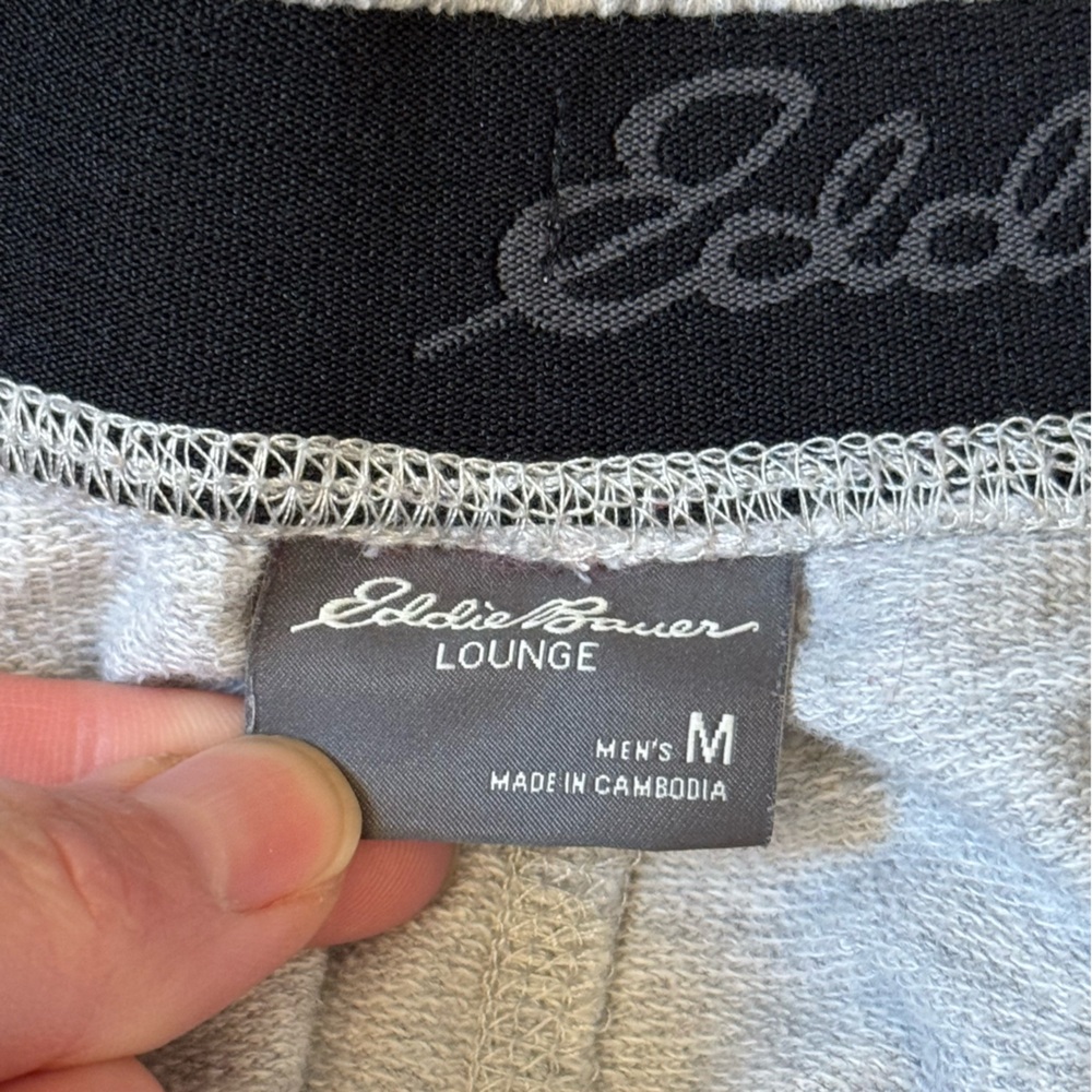 Eddie Bauer Men’s Gray Jogger Lounge Sweatpants Size Medium - Picture 8 of 11